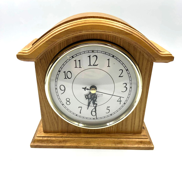 Heritage Mint LTD Timepiece Quartz Mantle Mounted Battery Operated Clock Wooden - Picture 9 of 9